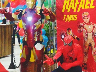 Homem Ferro e Aranha cover personagens vivos Mooca Servicos para festas infantis e eventos no 224317738 