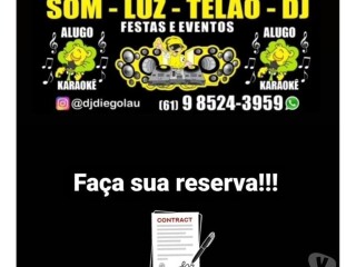 Contrate Som Luzes DJ e Karaok Braslia DF Set D Indt E Abastecimto Servicos para festas infantis e eventos no 329142591 