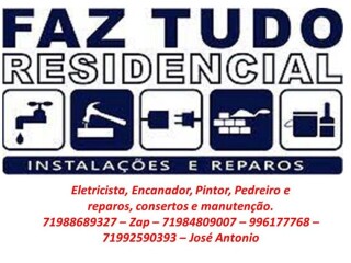 Faz Tudo 24hs Itapu Pintor de parede e reformas no 189462098 