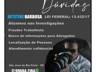 INVESTIGAO PARTICULAR BARBOSA Sao Jose do Rio Preto SP Profissionais liberais no 330025298 