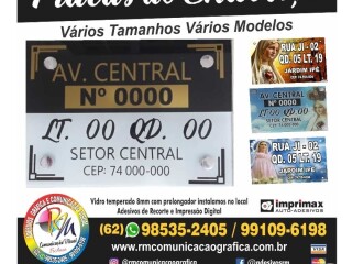 Placas de Vidro Personalizada Aparecida de Goiania GO Servicos especializados no 156425002 