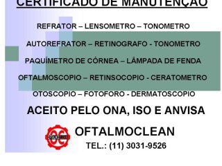 CALIBRAO RASTREADA RBC PARA APARELHOS OFTALMOLOGICOS Alto de Pinheiros Servicos especializados no 187546364 