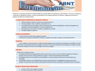 Formataco ABNT Taubate SP Servicos especializados no 201170162 