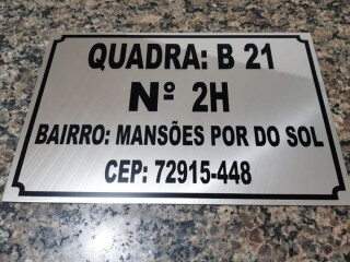 Placas para residncia em aco inox Cuiab Sul Servicos especializados no 218049486 