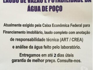 Laudo de Vazo e Potabilidade da gua de Poco Itaborai RJ Servicos especializados no 321951509 