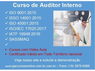 Curso online Auditor Interno da Norma ISOIEC 170252017 Londrina PR cursos tcnicos enfermagem esttica profissionalizantes 199491216 