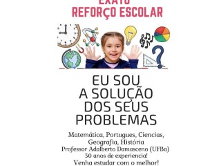 Curso Exato Reforco Escolar Pau da Lima Professores particulares no 206195703 