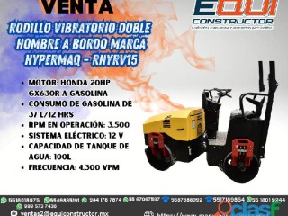 Rodillo vibratorio doble hombre a bordo marca hypermaq rhyrv15 a veracruz en Veracruz | Clasf casa-y-jardin